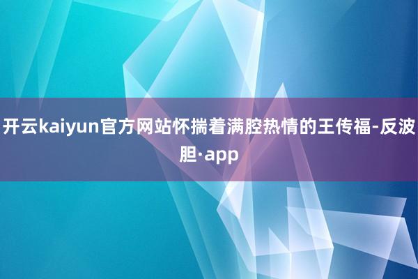 开云kaiyun官方网站怀揣着满腔热情的王传福-反波胆·app
