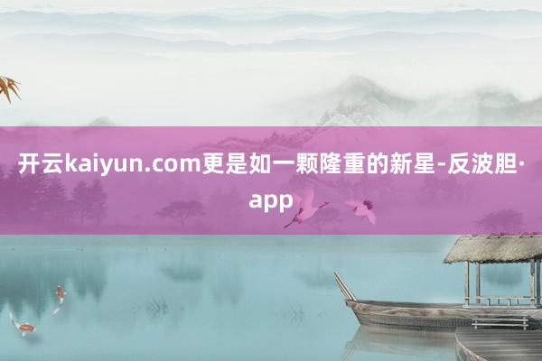 开云kaiyun.com更是如一颗隆重的新星-反波胆·app