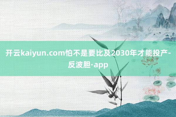 开云kaiyun.com怕不是要比及2030年才能投产-反波胆·app