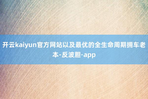 开云kaiyun官方网站以及最优的全生命周期拥车老本-反波胆·app