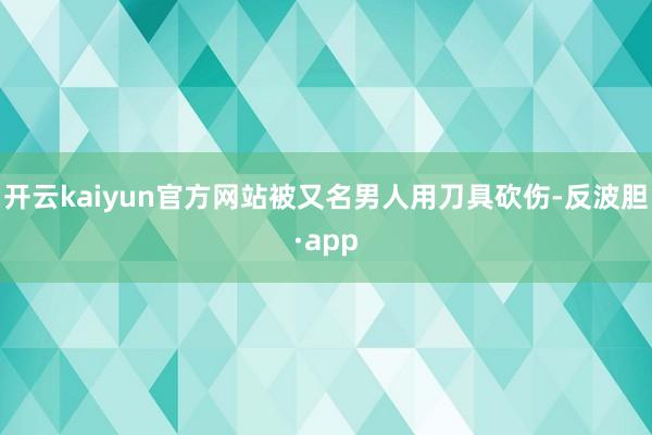 开云kaiyun官方网站被又名男人用刀具砍伤-反波胆·app