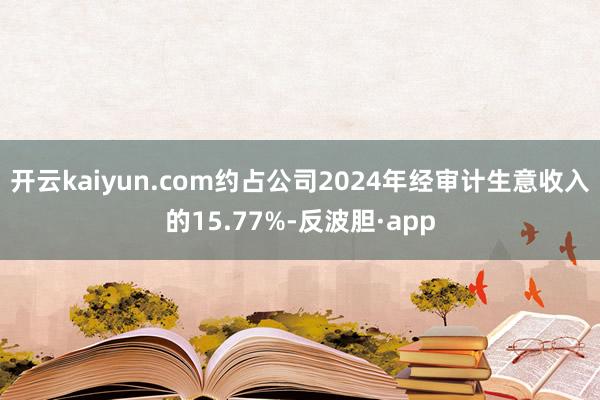 开云kaiyun.com约占公司2024年经审计生意收入的15.77%-反波胆·app