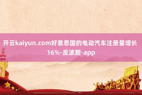 开云kaiyun.com好意思国的电动汽车注册量增长 16%-反波胆·app