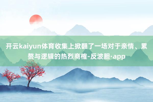 开云kaiyun体育收集上掀翻了一场对于亲情、累赘与逻辑的热烈商榷-反波胆·app