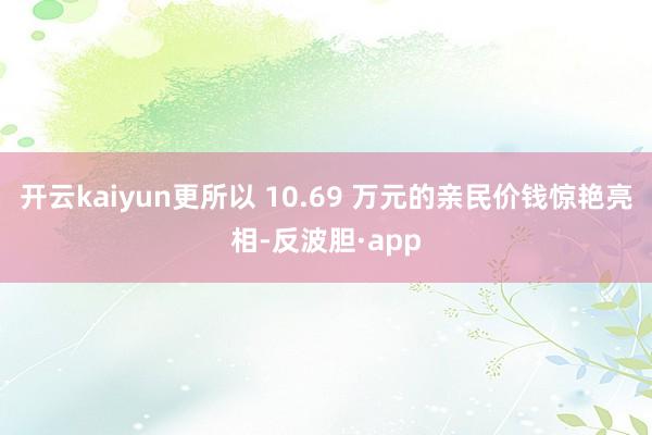 开云kaiyun更所以 10.69 万元的亲民价钱惊艳亮相-反波胆·app