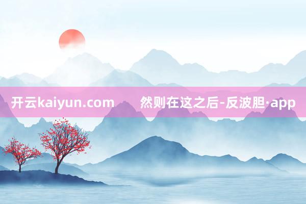 开云kaiyun.com       然则在这之后-反波胆·app