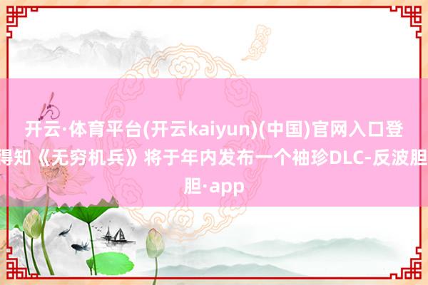 开云·体育平台(开云kaiyun)(中国)官网入口登录并得知《无穷机兵》将于年内发布一个袖珍DLC-反波胆·app