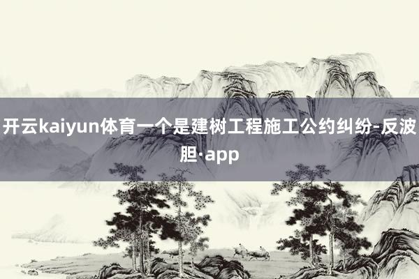 开云kaiyun体育一个是建树工程施工公约纠纷-反波胆·app