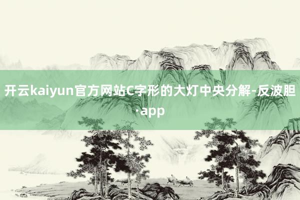 开云kaiyun官方网站C字形的大灯中央分解-反波胆·app