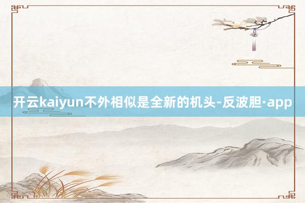开云kaiyun不外相似是全新的机头-反波胆·app