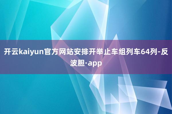 开云kaiyun官方网站安排开举止车组列车64列-反波胆·app