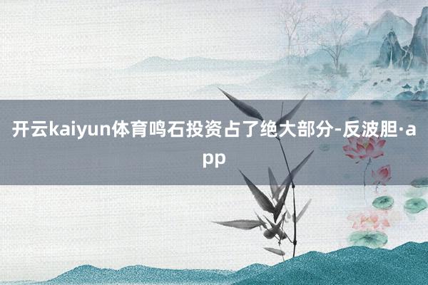 开云kaiyun体育鸣石投资占了绝大部分-反波胆·app