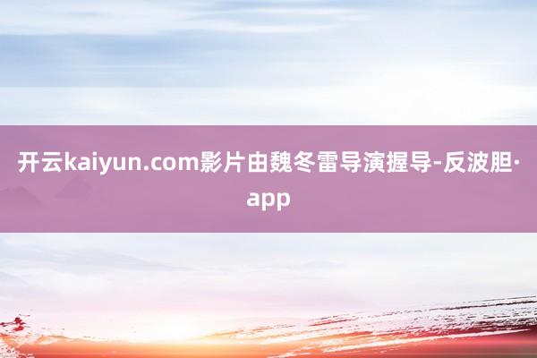 开云kaiyun.com影片由魏冬雷导演握导-反波胆·app