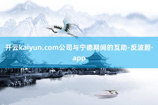 开云kaiyun.com公司与宁德期间的互助-反波胆·app