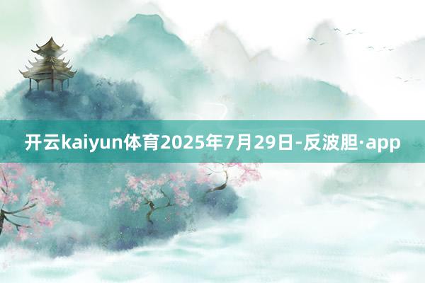 开云kaiyun体育2025年7月29日-反波胆·app
