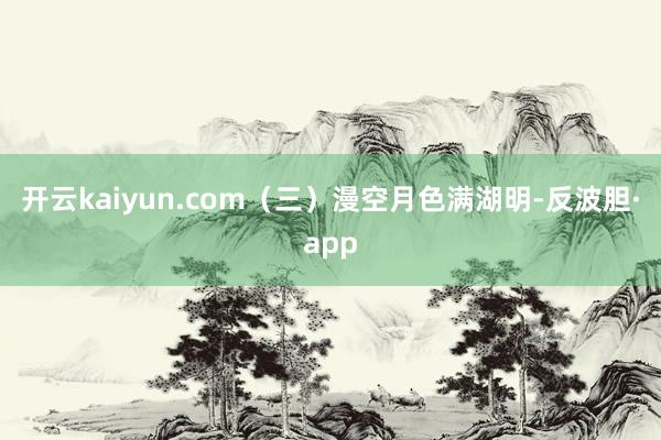 开云kaiyun.com（三）漫空月色满湖明-反波胆·app