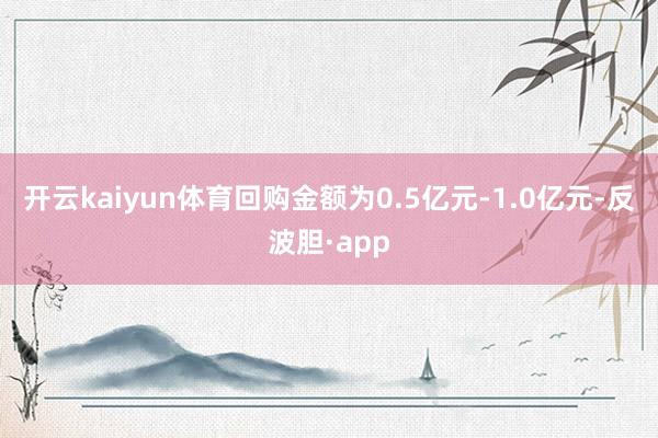 开云kaiyun体育回购金额为0.5亿元-1.0亿元-反波胆·app