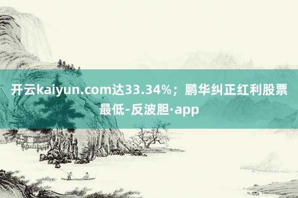 开云kaiyun.com达33.34%；鹏华纠正红利股票最低-反波胆·app