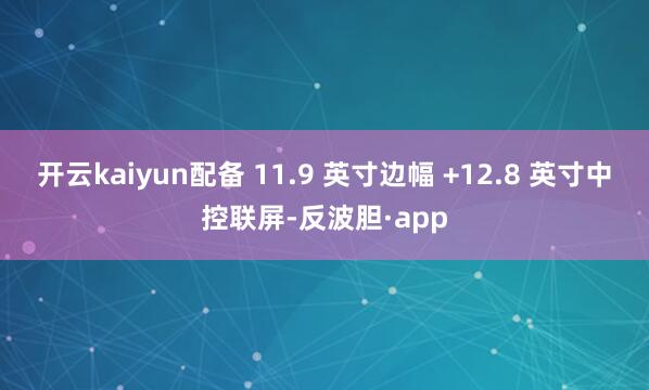 开云kaiyun配备 11.9 英寸边幅 +12.8 英寸中