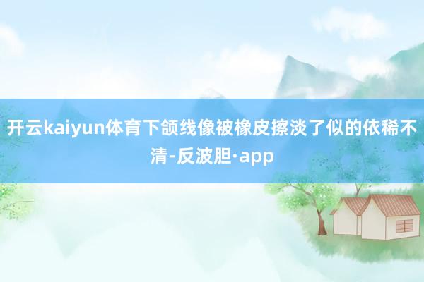 开云kaiyun体育下颌线像被橡皮擦淡了似的依稀不清-反波胆