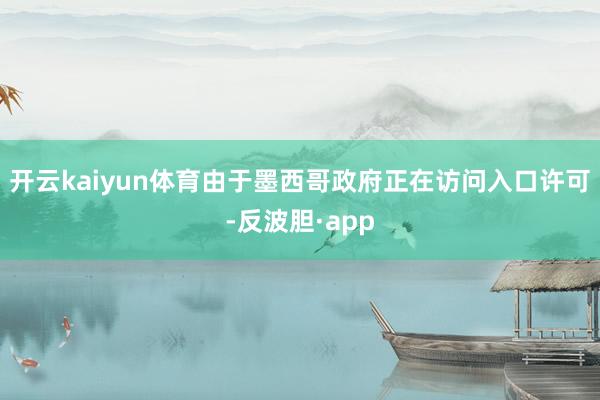 开云kaiyun体育由于墨西哥政府正在访问入口许可-反波胆·
