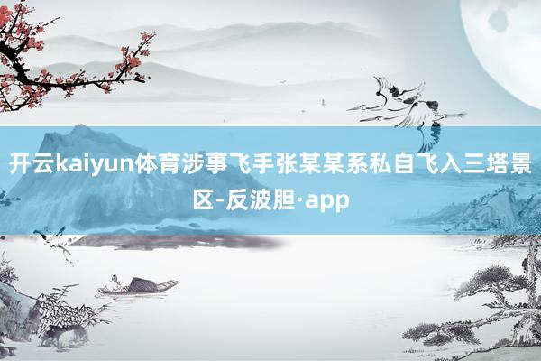 开云kaiyun体育涉事飞手张某某系私自飞入三塔景区-反波胆