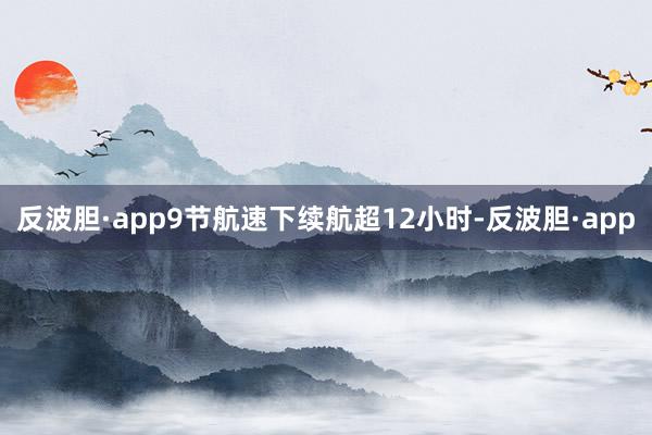 反波胆·app9节航速下续航超12小时-反波胆·app